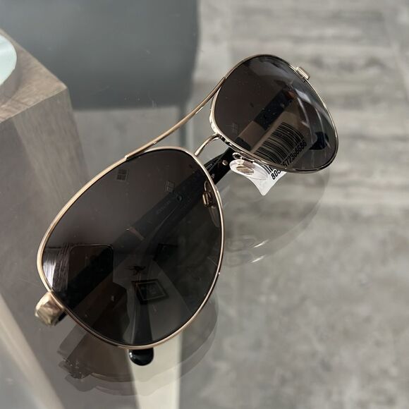 Burberry Pilot-Shaped Sunglasses, Light Gold & Brown Gradient Lens, NWT - Picture 6 of 16